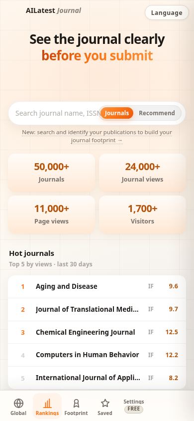 AILatest Journal · 期刊检索 mobile preview captured by PWAs.app