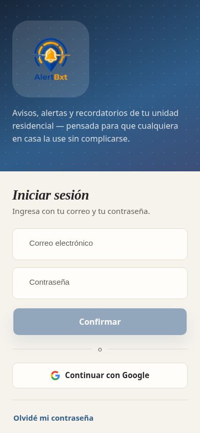 AlertBxt mobile preview captured by PWAs.app
