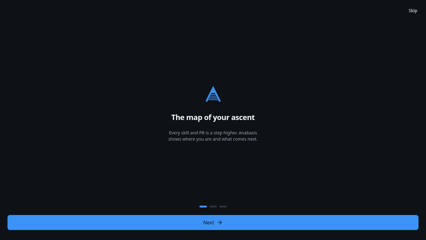 Anabasis — weighted calisthenics & skill progression desktop preview captured by PWAs.app