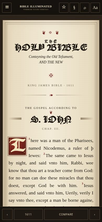 Bible Illuminated mobile preview captured by PWAs.app