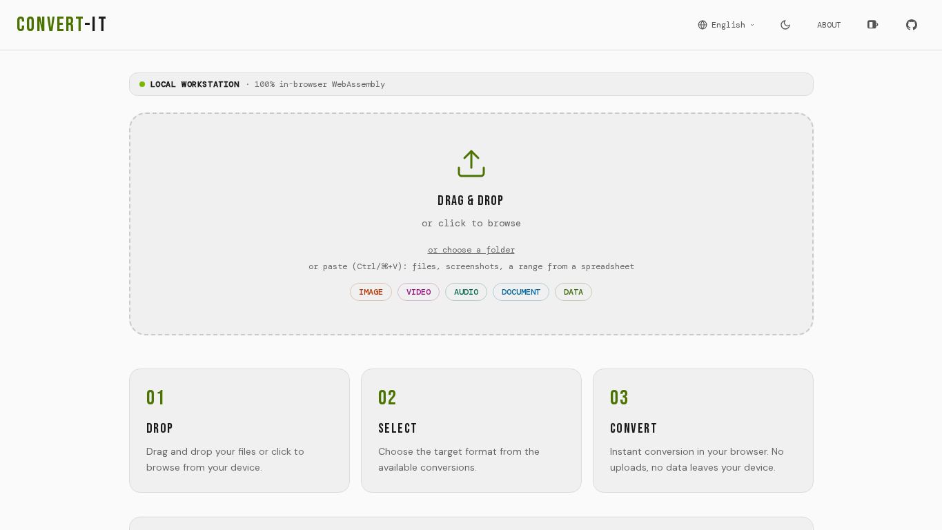 CONVERT — Universal File Converter desktop preview captured by PWAs.app