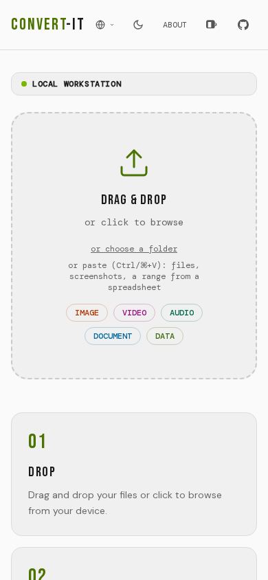 CONVERT — Universal File Converter mobile preview captured by PWAs.app