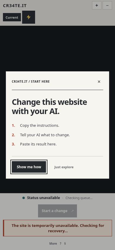 cr34te.it — the site everyone builds mobile preview captured by PWAs.app