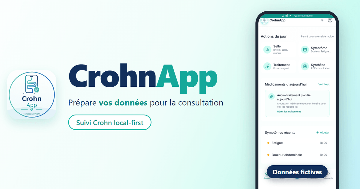 CrohnApp — prépare vos données pour la consultation