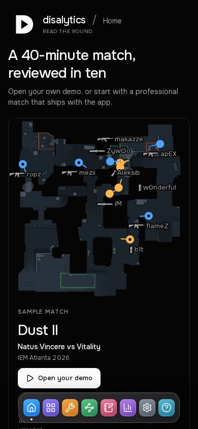disalytics mobile preview captured by PWAs.app