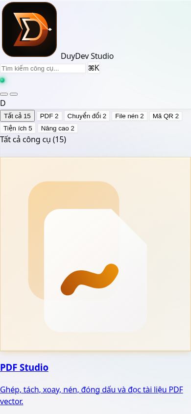 DuyDev Studio mobile preview captured by PWAs.app