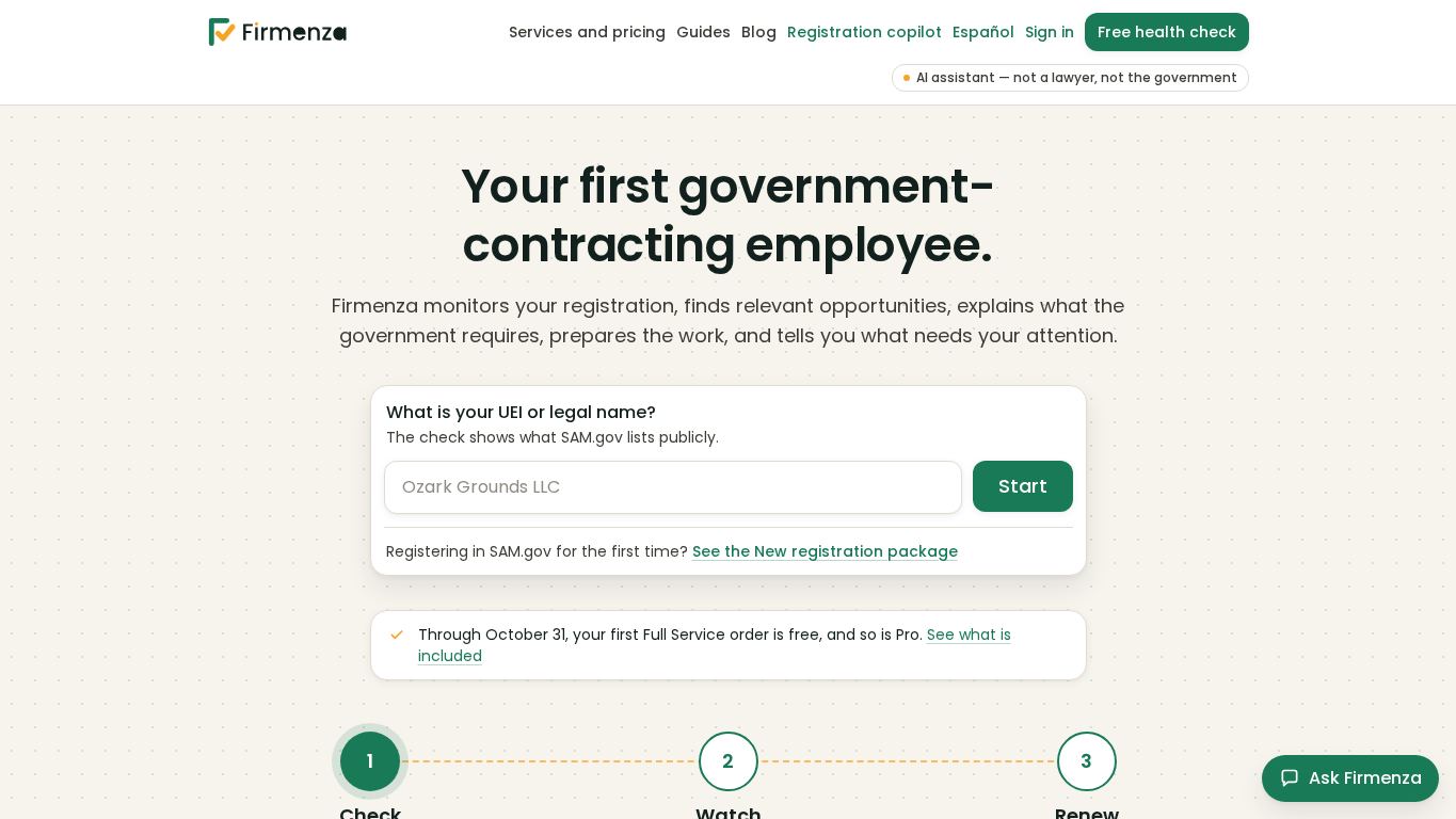Firmenza desktop preview captured by PWAs.app