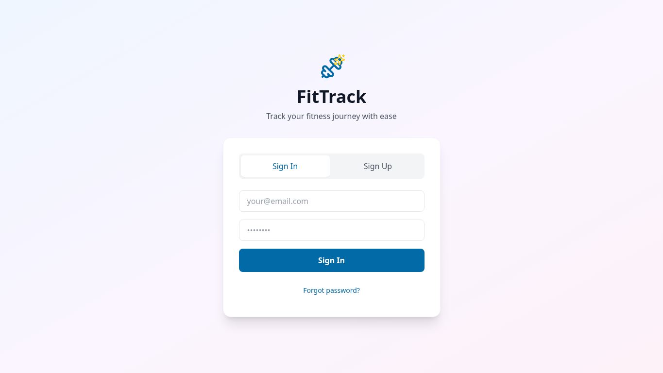 FitTrack - Workout Tracker desktop preview captured by PWAs.app