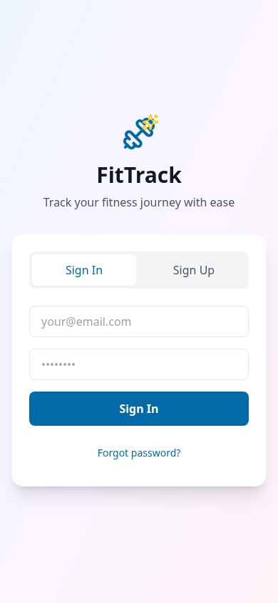 FitTrack - Workout Tracker mobile preview captured by PWAs.app