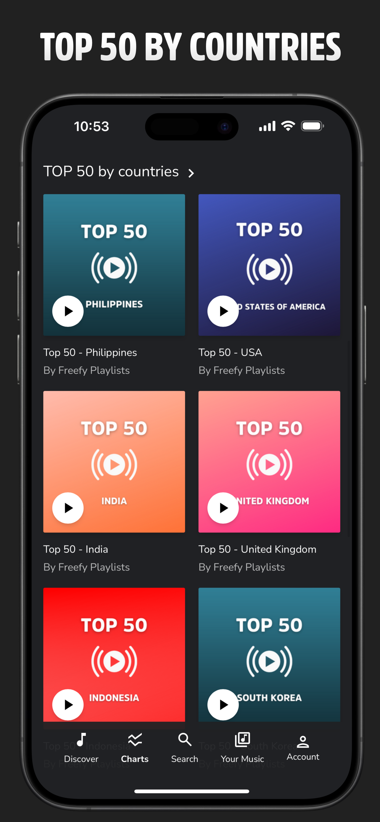 Freefy – create and manage playlists