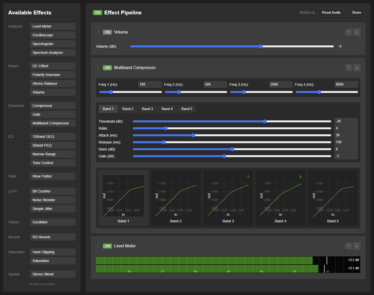 EffeTune effect pipeline