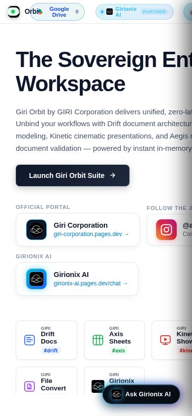 Giri Orbit — Office Suite mobile preview captured by PWAs.app