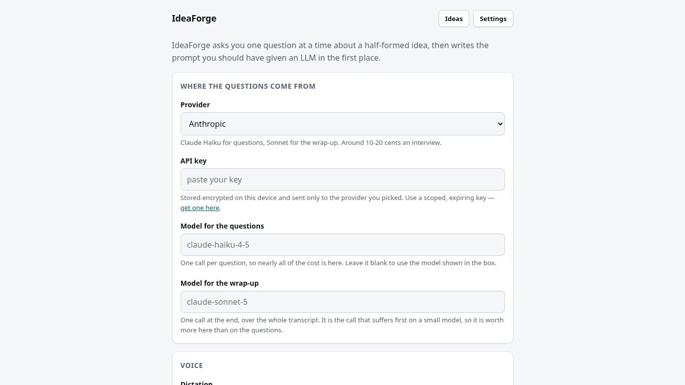 IdeaForge desktop preview captured by PWAs.app