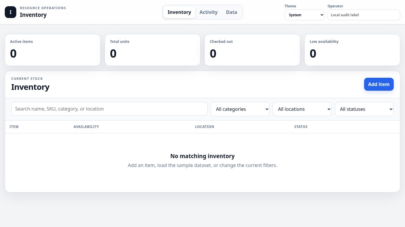 Inventory desktop preview captured by PWAs.app