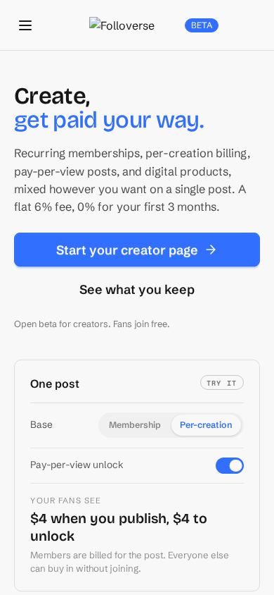 Folloverse mobile preview captured by PWAs.app