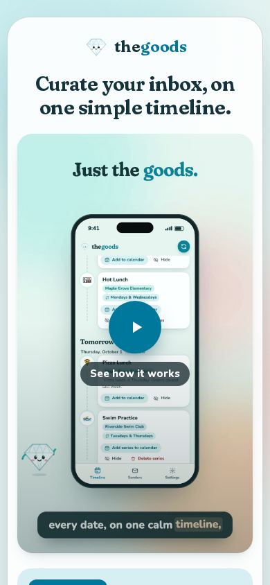 The Goods mobile preview captured by PWAs.app