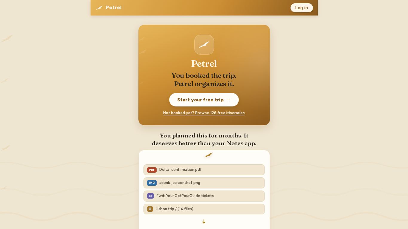 Petrel desktop preview captured by PWAs.app