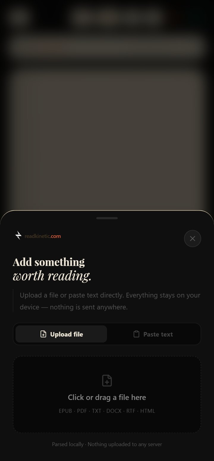 Import your own EPUB, PDF, DOCX and more