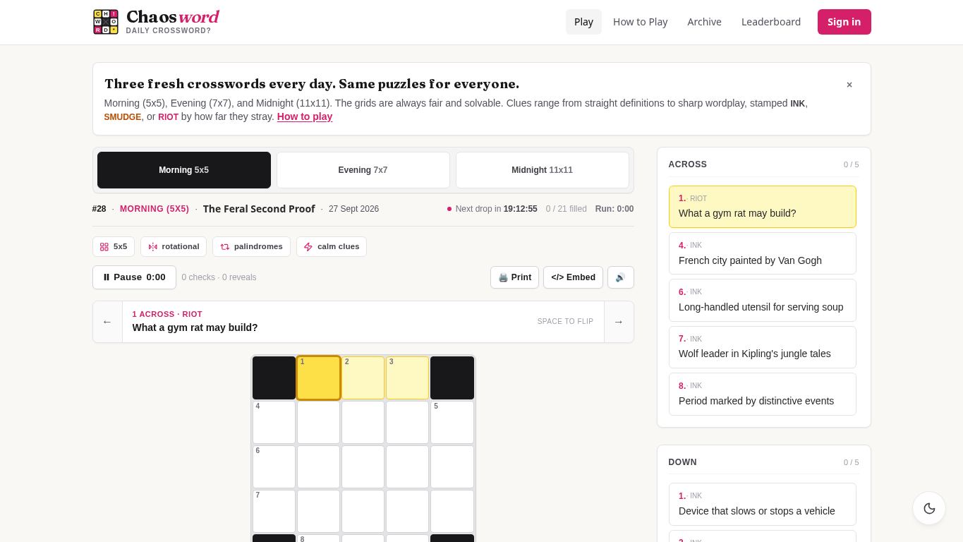 Chaosword desktop preview captured by PWAs.app