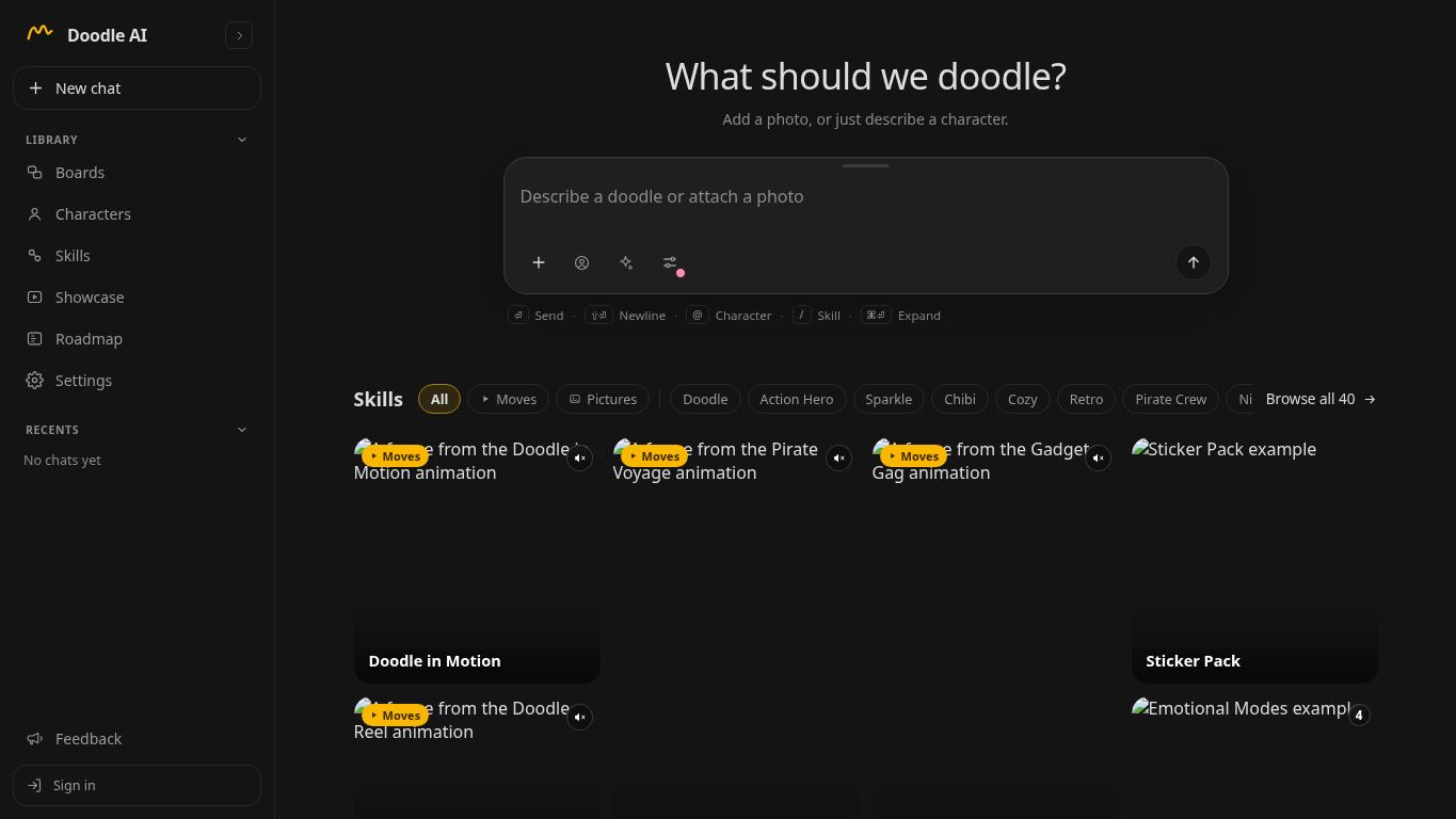 Doodle AI — AI Doodle Studio desktop preview captured by PWAs.app