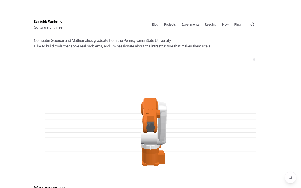 Home page on a desktop browser