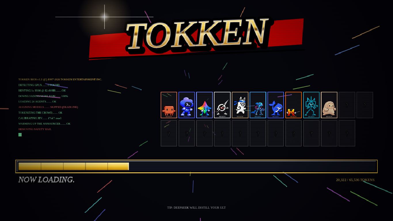 TOKKEN — AI Agent Fighting Game desktop preview captured by PWAs.app