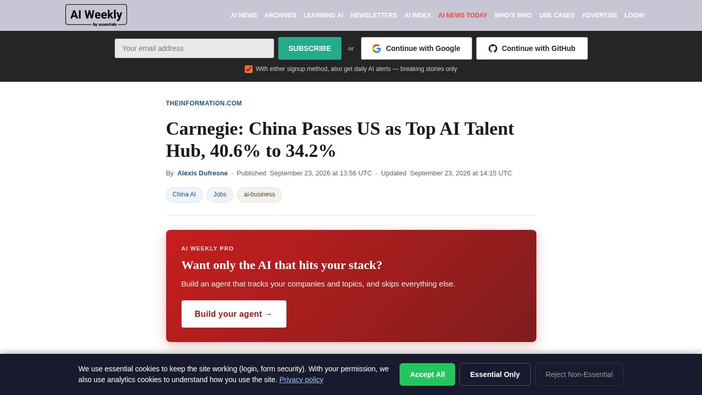 AI Weekly desktop preview captured by PWAs.app