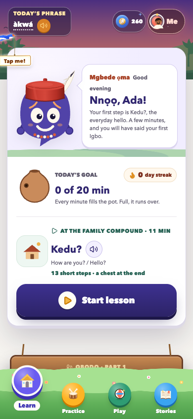 Follow the Asụsụ Ọma learning path