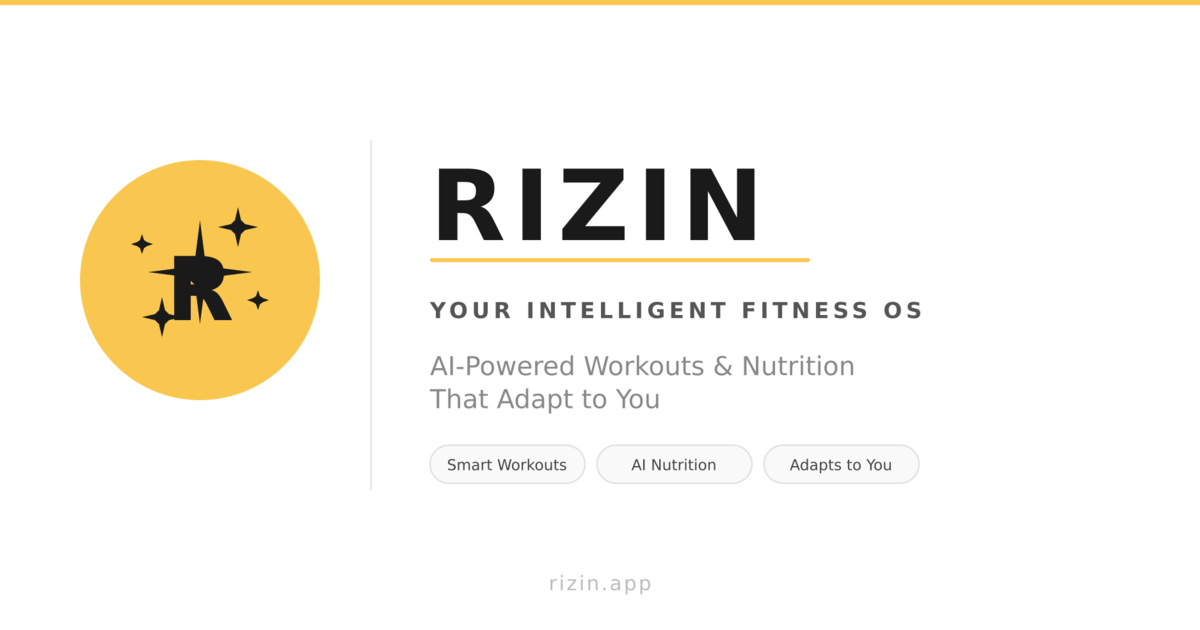 Rizin AI Fitness Coach Dashboard