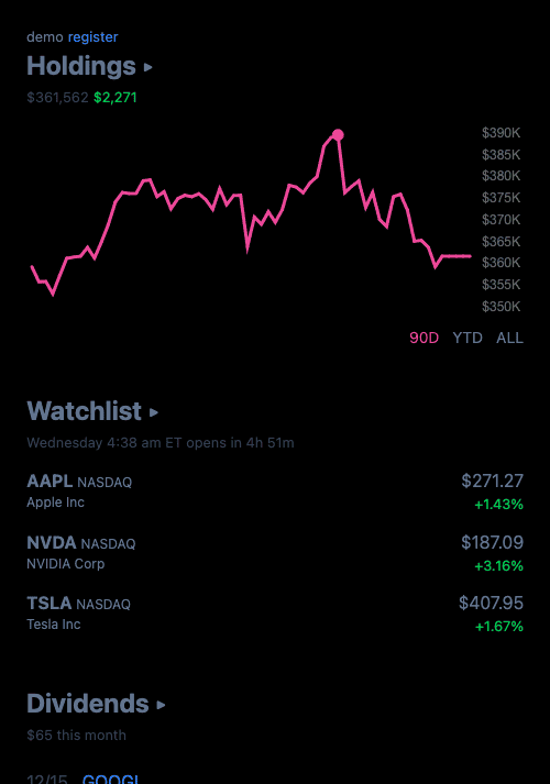 Dashboard dark mode