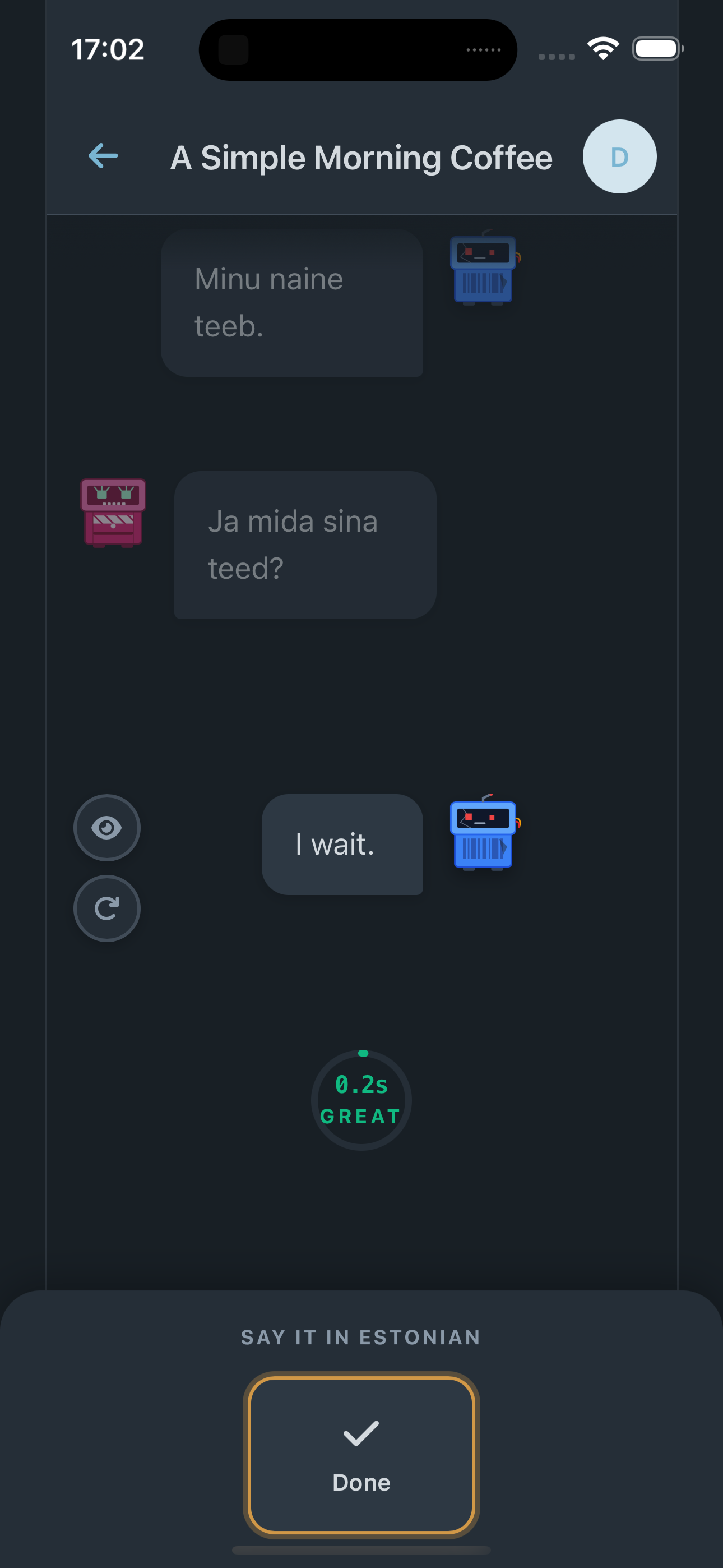 Interactive dialogue chat