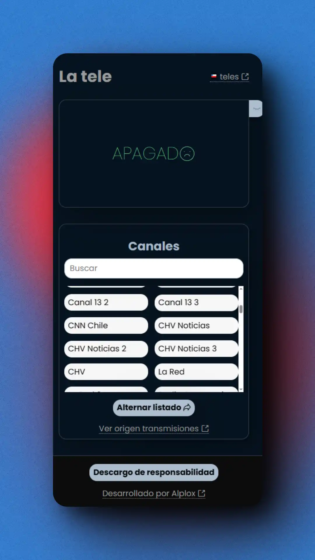 Canales de Chile a un toque. app preview 3