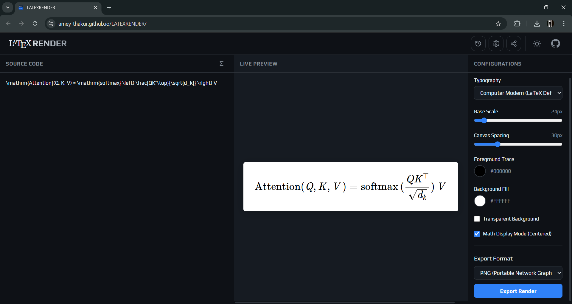 Real-Time TeX Rendering