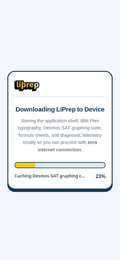 LiPrep - Offline SAT Suite mobile preview captured by PWAs.app