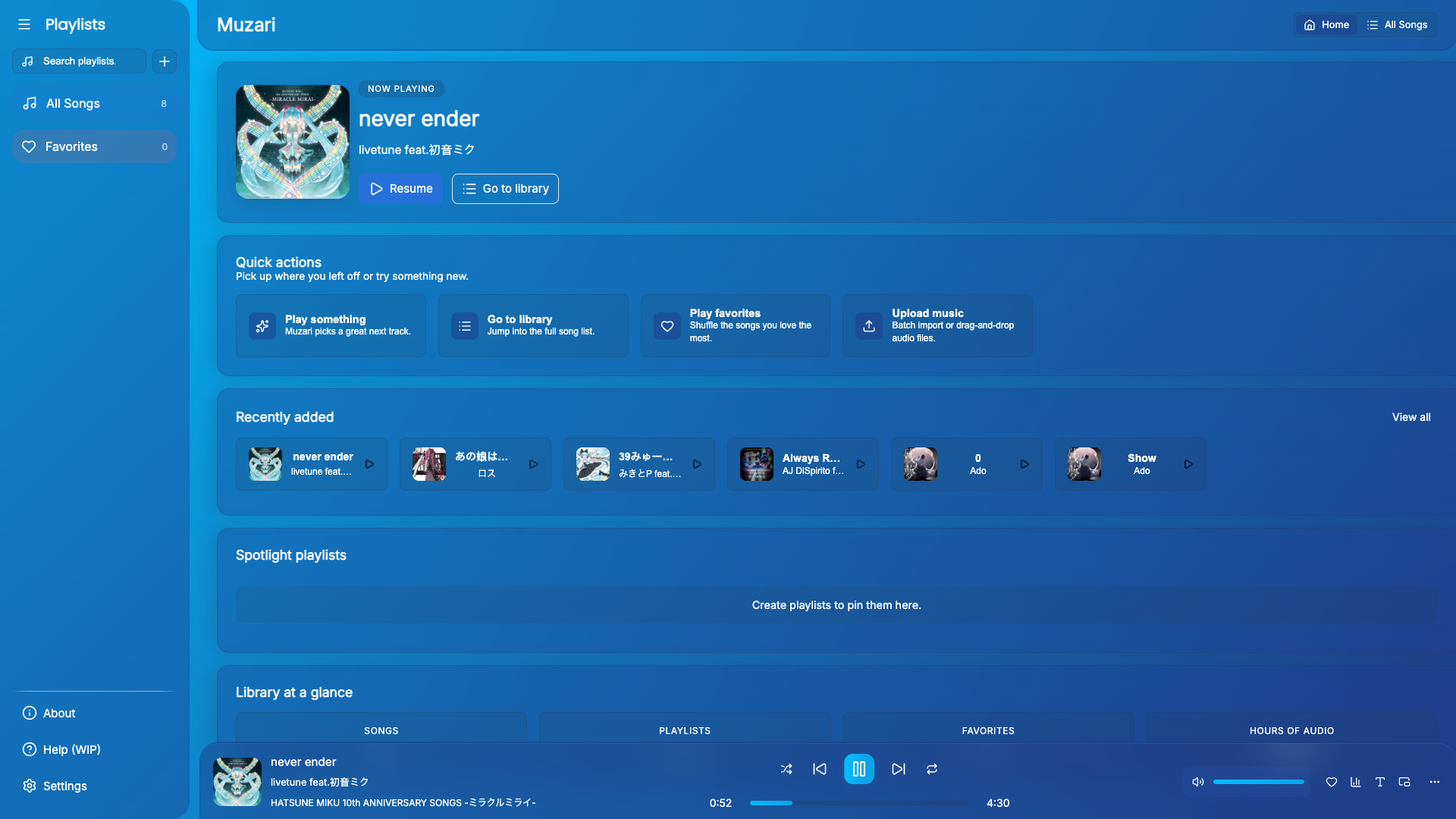 Main Player UI