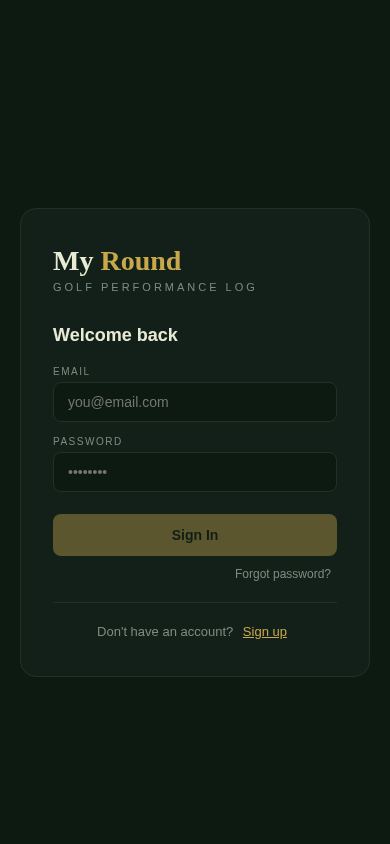 My Round mobile preview captured by PWAs.app