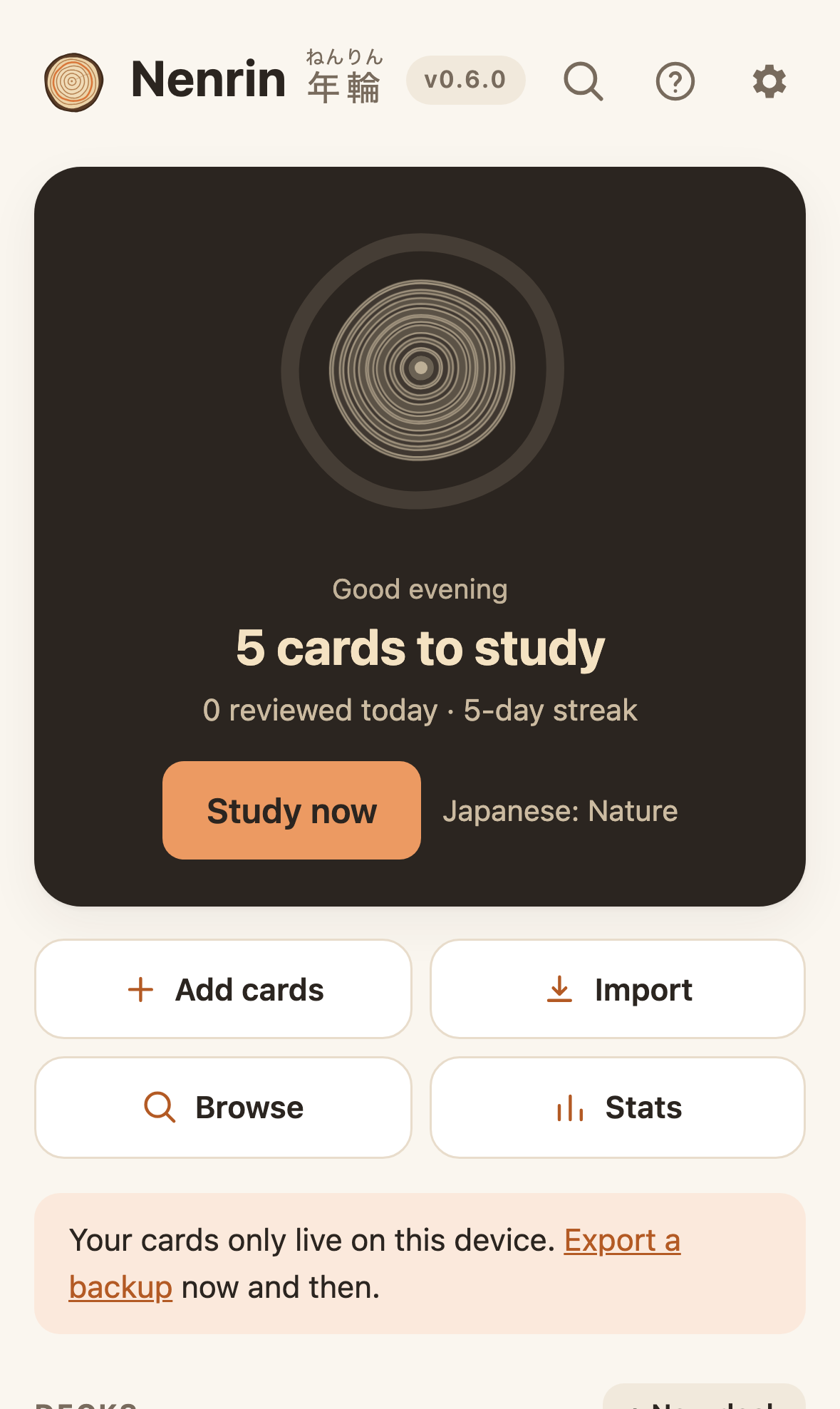 Your decks and what is due today