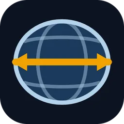 New World Size — True Size World Map logo