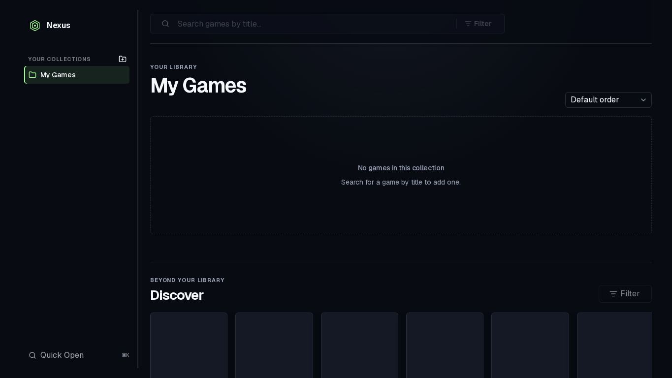 Nexus Library desktop preview captured by PWAs.app