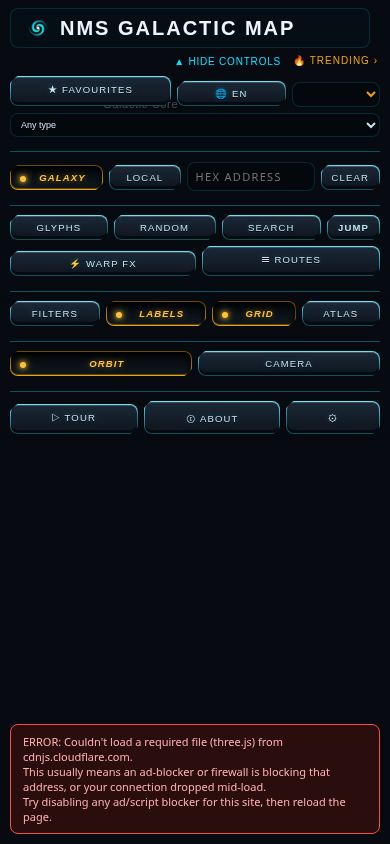 NMS Galactic Map mobile preview captured by PWAs.app