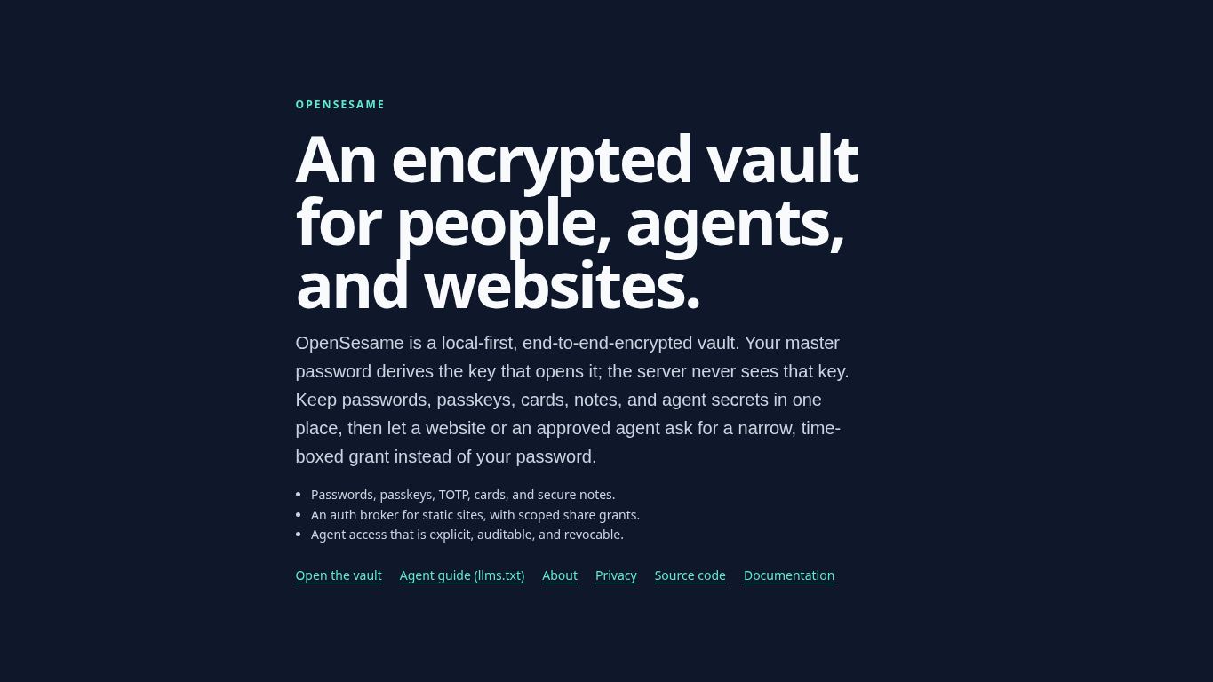 OpenSesame desktop preview captured by PWAs.app
