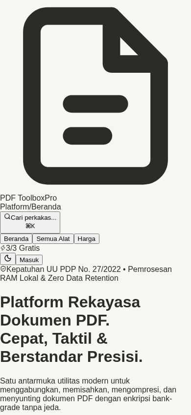 PDF Toolbox Pro - Solusi Dokumen PDF Cepat & Lengkap mobile preview captured by PWAs.app
