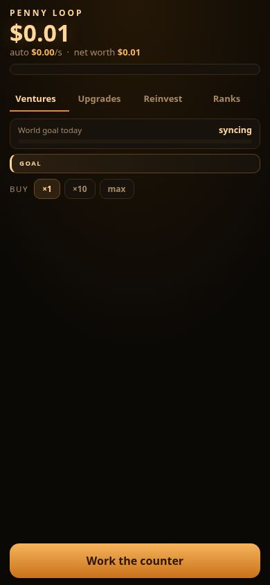 Penny Loop mobile preview captured by PWAs.app