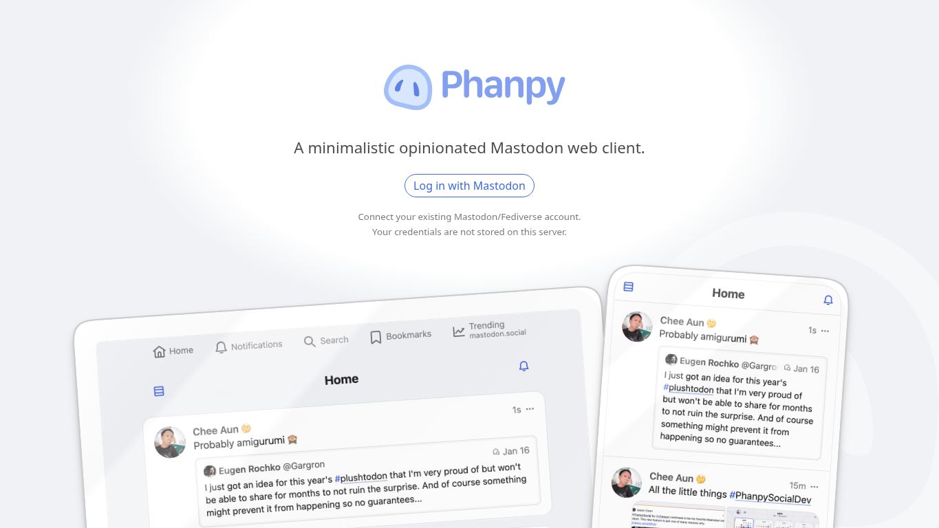 Phanpy desktop preview captured by PWAs.app