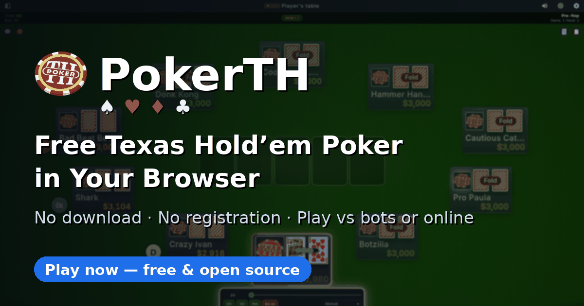 PokerTH Web Client — play Texas Hold'em in your browser