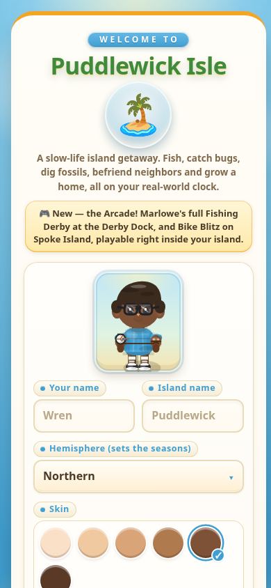 Puddlewick Isle mobile preview captured by PWAs.app