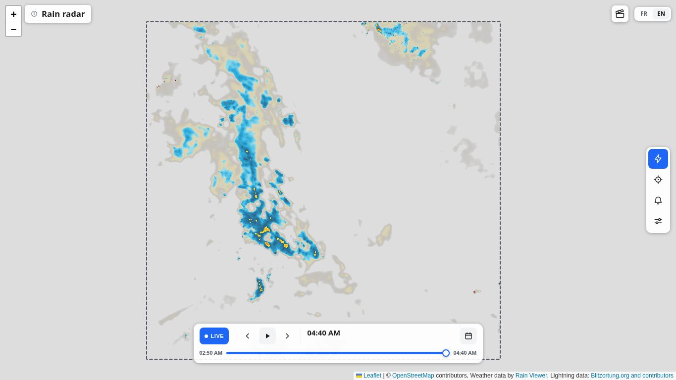 Rain Radar desktop preview captured by PWAs.app