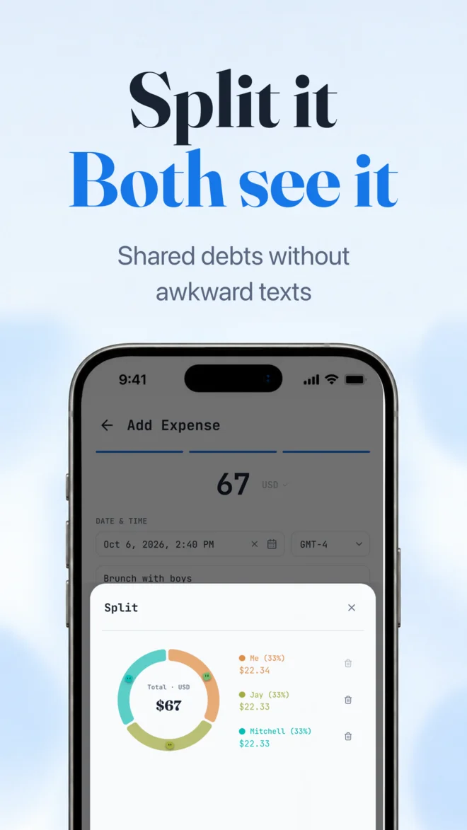 Split expenses and share debts