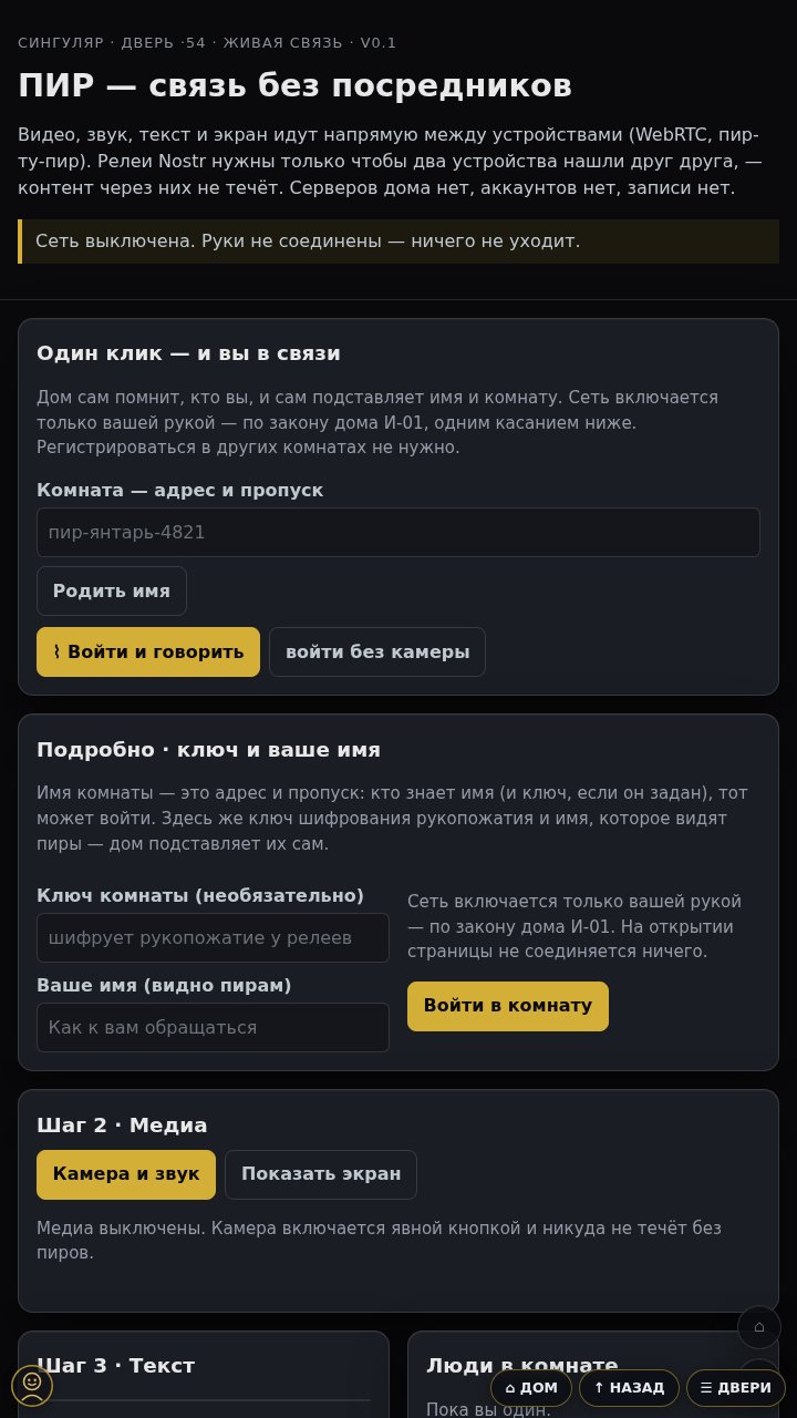 ПИР ·54 — семья в окне, один клик — и ты в связи