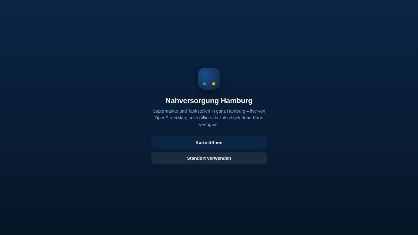 Nahversorgung Hamburg – Supermärkte & Tankstellen desktop preview captured by PWAs.app